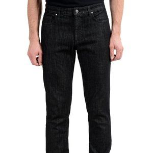 Versace Collection Men's Dark Gray Stretch Jeans